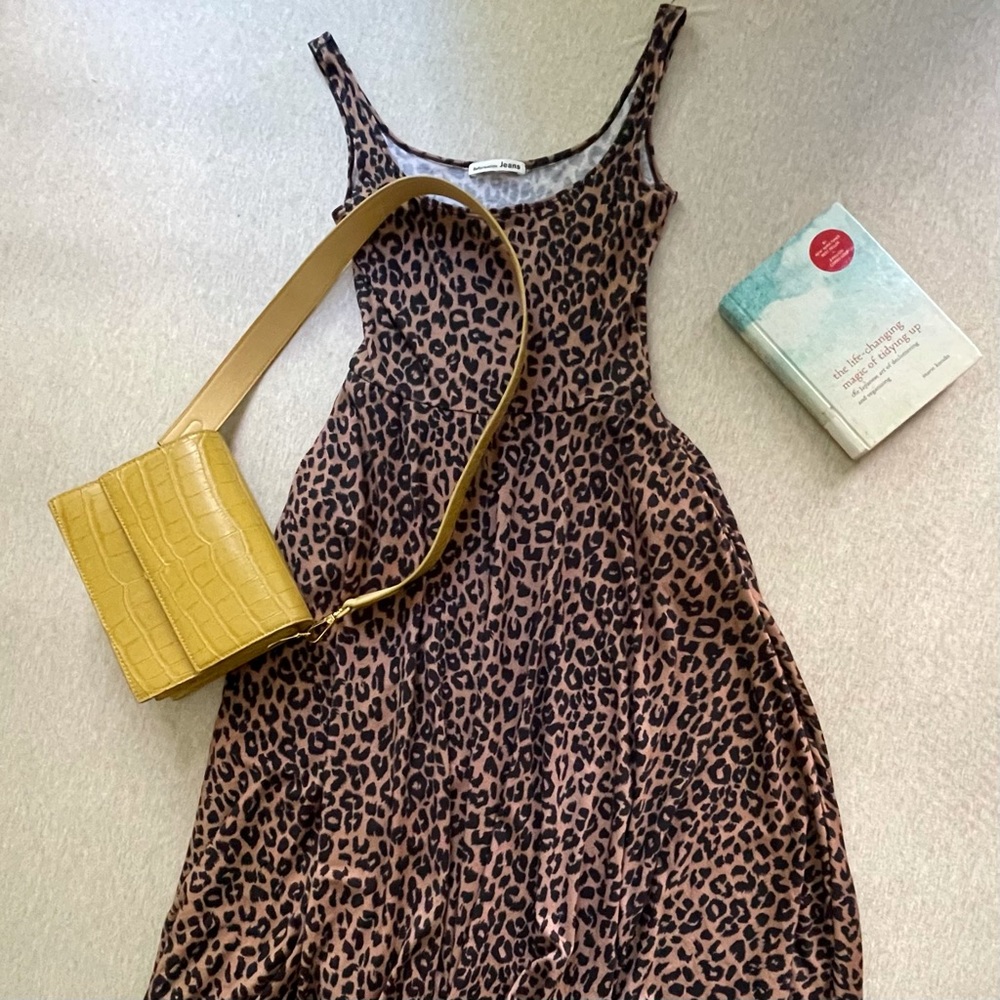 Reformation Knit Knee-length Leopard Dress